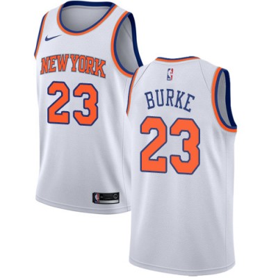 Nike New York Knicks #23 Trey Burke White NBA Swingman Association Edition Jersey Men's